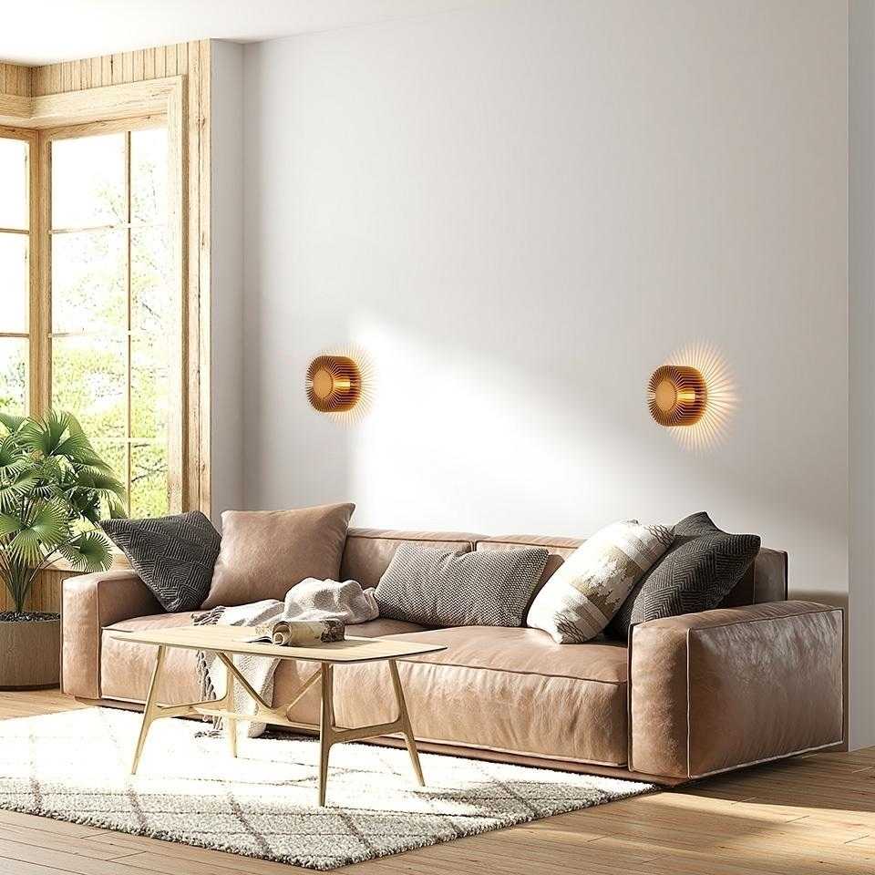 3W LED sieninis šviestuvas SUNNY, aukso sp., 3000K