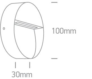 3W LED sieninis šviestuvas, antracito sp., 3000K, 67359/AN/W