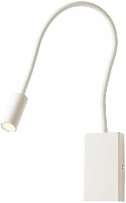 3W LED sieninis šviestuvas WALLIE, matinės baltos sp., 3000K, su USB jungtimi, 01-2754
