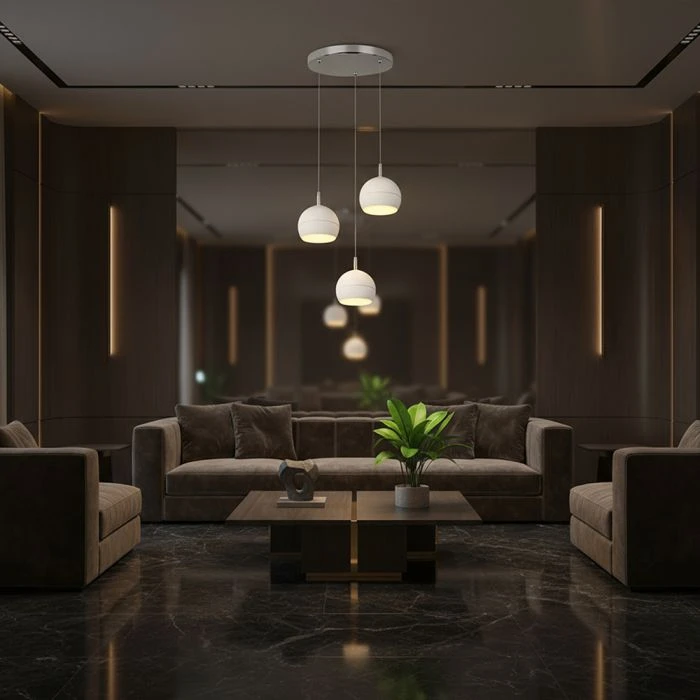 3x10W LED pakabinamas šviestuvas, nikelio/baltos sp., 3000K