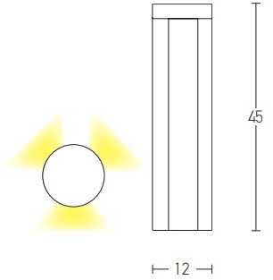 3x5W LED pastatomas lauko šviestuvas, grafito sp., 3000K, E132