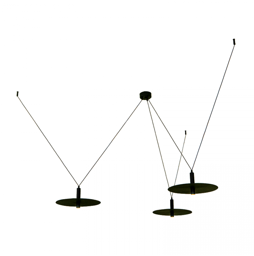 3x7W LED pakabinamas šviestuvas, juodas, 3000K, 23229