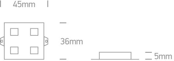 4 x 0,36W LED modulis, mėlyna šviesos sp., 7842/BL