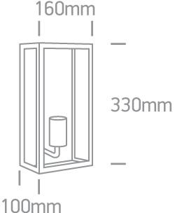 Paviršinis fasado šviestuvas, E27, juodas, 67406A/B