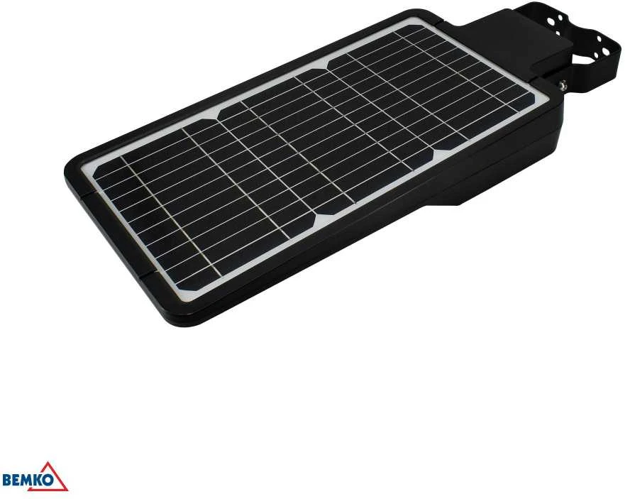 Bemko 40W LED gatvės šviestuvas su saulės baterija ir judesio davikliu, juodas, 4000K, IP65