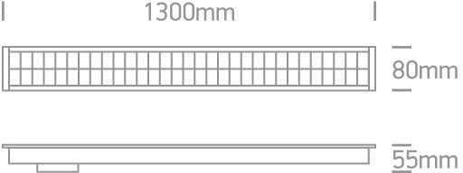 40W LED įleidžiamas linijinis šviestuvas, juodas, 3000K, 38150BR/B/W