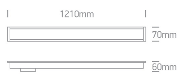 40W LED įleidžiamas linijinis šviestuvas, baltas, 3000K, 38150AR/W/W