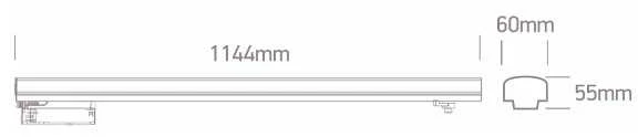 40W LED linijinis šviestuvas į 3 fazių bėgelį, baltas, 3000/3500/4000K, 65664BT/W/V