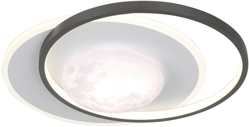 40W LED lubinis šviestuvas DESULO, juodos/baltos sp., 3000/4000/6000K