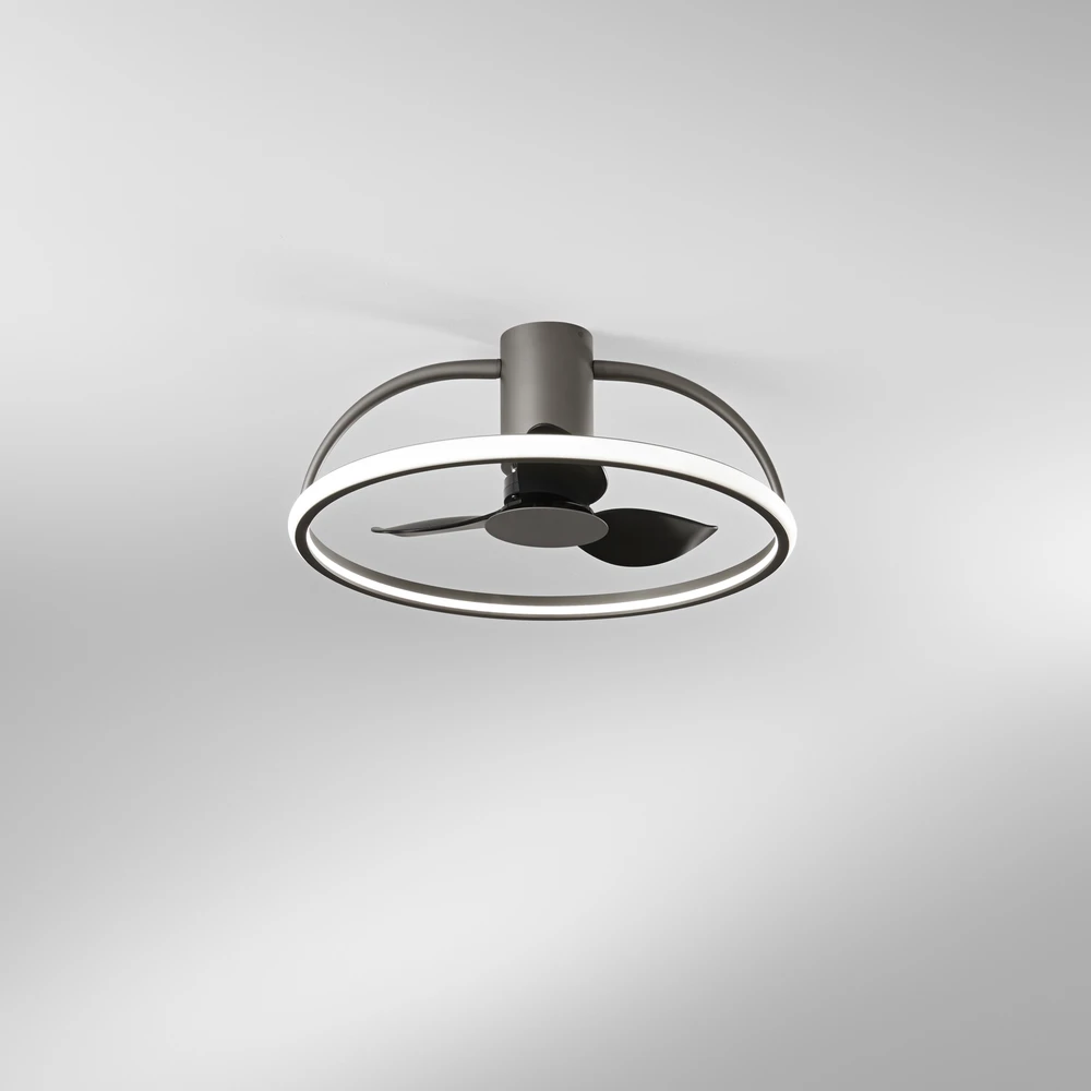40W LED lubinis šviestuvas HADLEY, pilkas, CCT, su 11W ventiliatoriumi