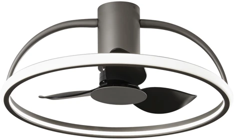 40W LED lubinis šviestuvas HADLEY, pilkas, CCT, su 11W ventiliatoriumi