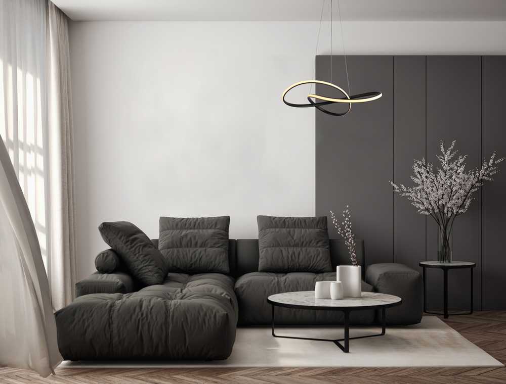 40W LED pakabinamas šviestuvas CONSA, juodas, 3000/4000/6000K