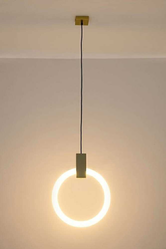 40W LED pakabinamas šviestuvas HOPP, T9, aukso sp., 3000K, parduodamas su T9 lempa