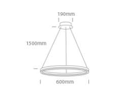 40W LED pakabinamas šviestuvas, žalvario sp., 3000K, 63144A/BS/W