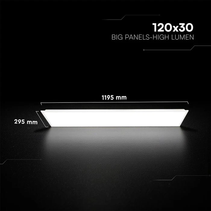 40W LED panelė, 120x30cm, balta, 4000K, CREE LED chip