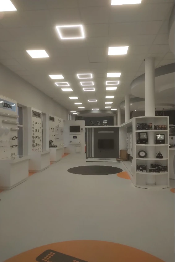 Aurora LED šviestuvas "FRAME" 60x60, kvadratinis 40W 3200lm neutraliai balta 4000K, LED line
