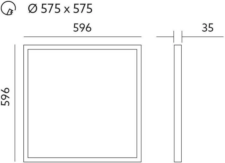 40W LED panelė CAPRI PREMIUM, 60x60cm, balta, 4000K