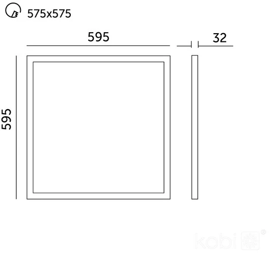 40W LED panelė DAVRO PREMIUM, balta, 4000K, 60x60cm
