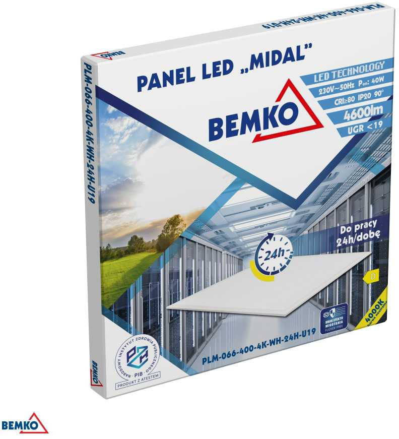 40W LED panelė MIDAL, balta, 4000K, IP20, 120°, 60x60cm