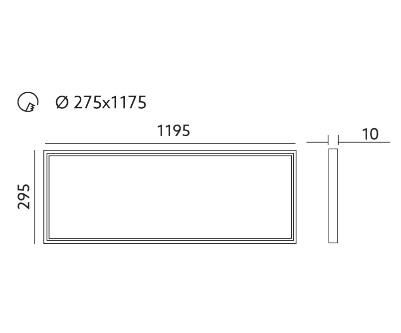40W LED panelė NELIO, 30x120cm, balta, 4000K