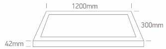 40W LED paviršinė panelė, balta, 120x30cm, CCT, 62140BRU/W/V