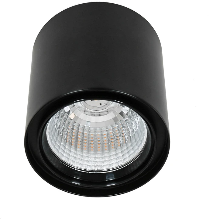 Lubinis šviestuvas 40W LED paviršinis šviestuvas LUNA, juodas, 3000K