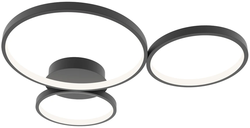 Lubinis šviestuvas 40W LED paviršinis šviestuvas MAVER, juodas, 3000/4000/6000K
