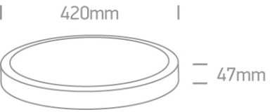 Lubinis šviestuvas 40W LED plafonas, baltas, 2700/3000/4000K, 62140F/W/V