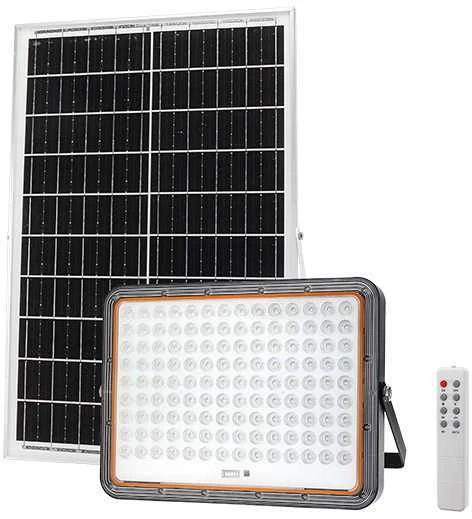 40W LED prožektorius su saulės baterija, juodas, 6000K, dimeriuojamas
