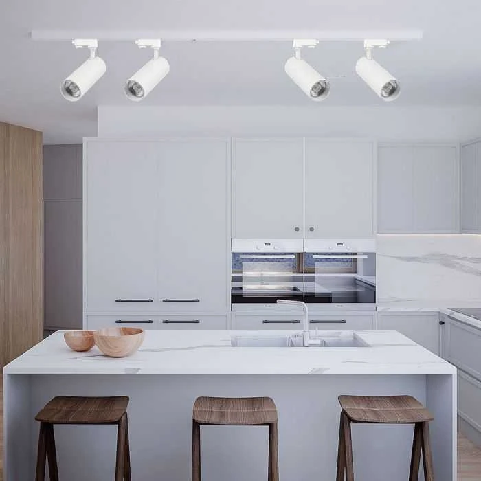 V-tac 40W LED šviestuvas į bėgelius, baltas, 3000/4000/6400K
