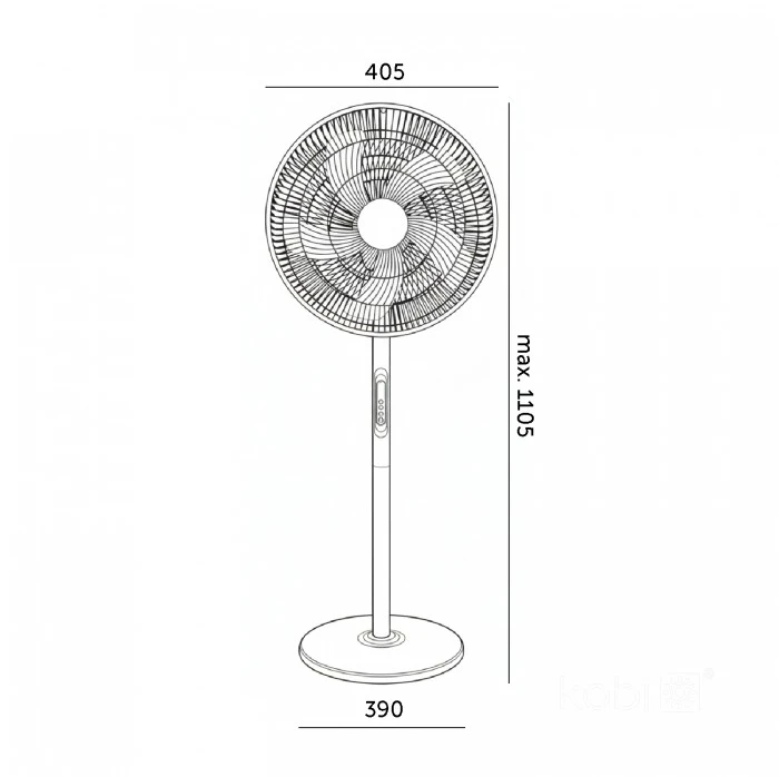 40W pastatomas ventiliatorius VIENTO-R, baltas