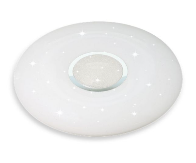 Lubinis šviestuvas V-tac 40W paviršinis šviestuvas, 3in1, dimeriuojamas pulteliu, baltas, su žvaigždėtu dangteliu