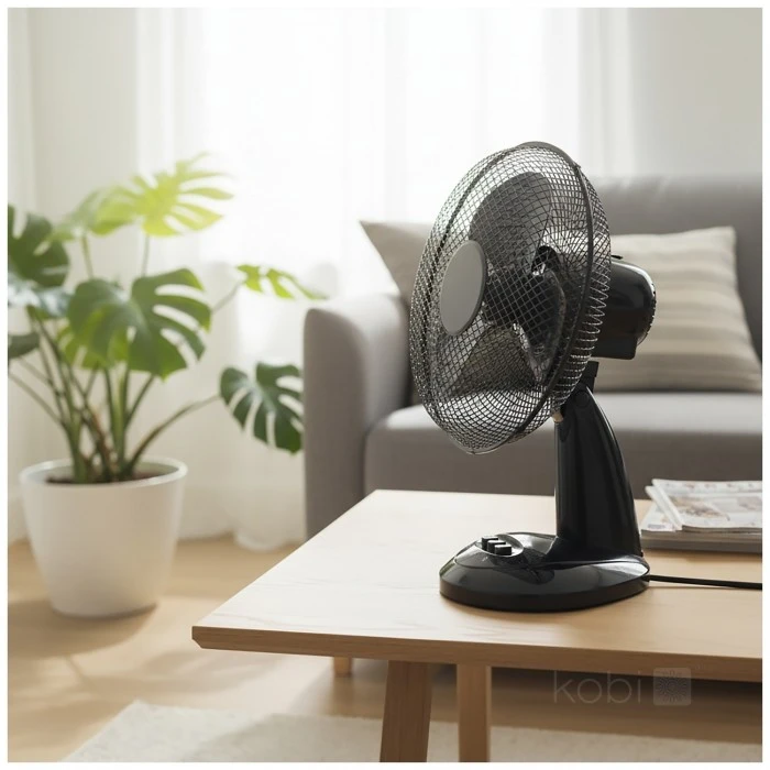 40W stalinis ventiliatorius VIENTO, juodas 3 greičių