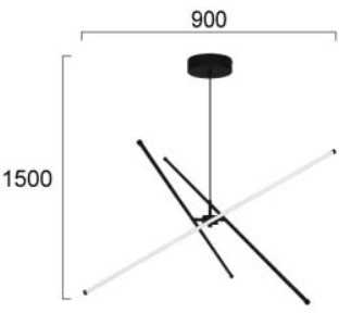 41W LED pakabinamas šviestuvas SANDY, juodas, 3000K, 4307100