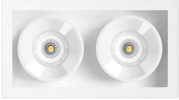 4,2W LED įleidžiamas šviestuvas Juodas FOSTER REC 2, baltas, 3000K