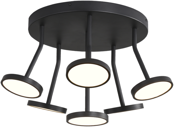 42W LED lubinis šviestuvas CORVUS, juodas, 3000K, dimeriuojamas, P3945000NDT
