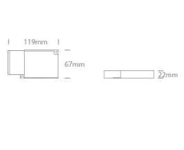 2,7-44W LED maitinimo šaltinis, 300-1050mA, 10-42V, DALI/PUSH, 89040L