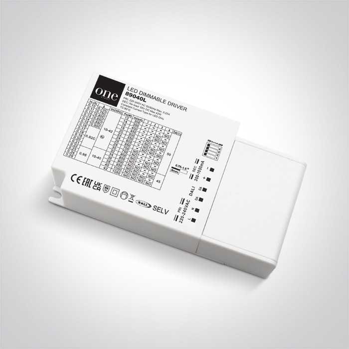 2,7-44W LED maitinimo šaltinis, 300-1050mA, 10-42V, DALI/PUSH, 89040L