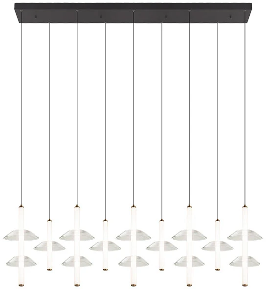 42W LED pakabinamas šviestuvas, juodos sp./skaidrus, 2700/3000K, dimeriuojamas, 26126