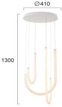 42W LED pakabinamas šviestuvas YVONNE, baltas, 3000K, 4319200