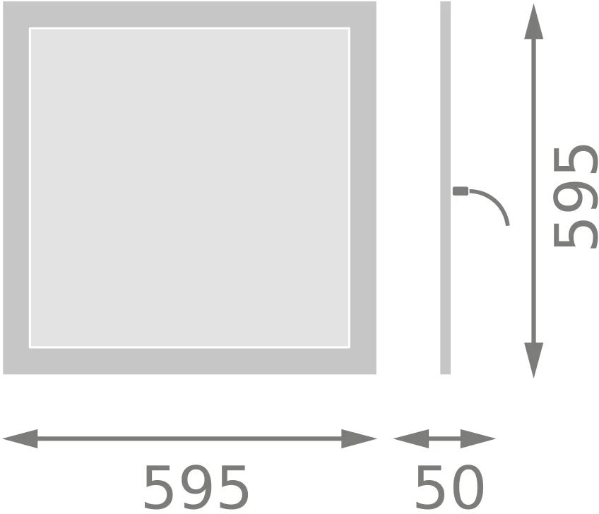 Ledvance 42W LED panelė PL INT, balta, 4000K, 595x595mm, IP65