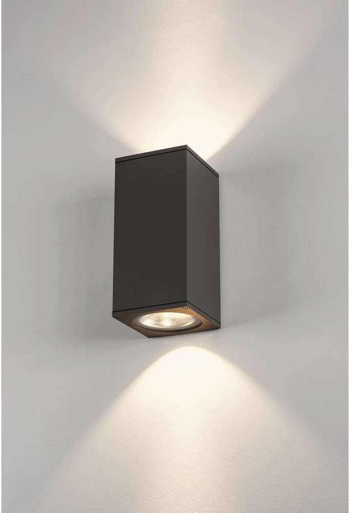 Pakabinamas šviestuvas 42W LED sieninis fasado šviestuvas BIG THEO WALL, antracito sp., 3000K, šviečia į viršų ir į apačią