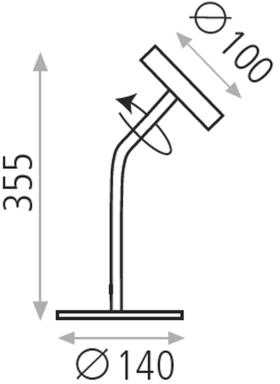 4,2W LED stalo šviestuvas CORVUS, juodas, 3000K, S3945000N