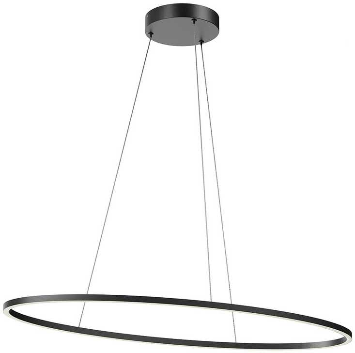 43W LED pakabinamas šviestuvas LEO, juodas, 3000/4000K, dimeriuojamas, 01-3339