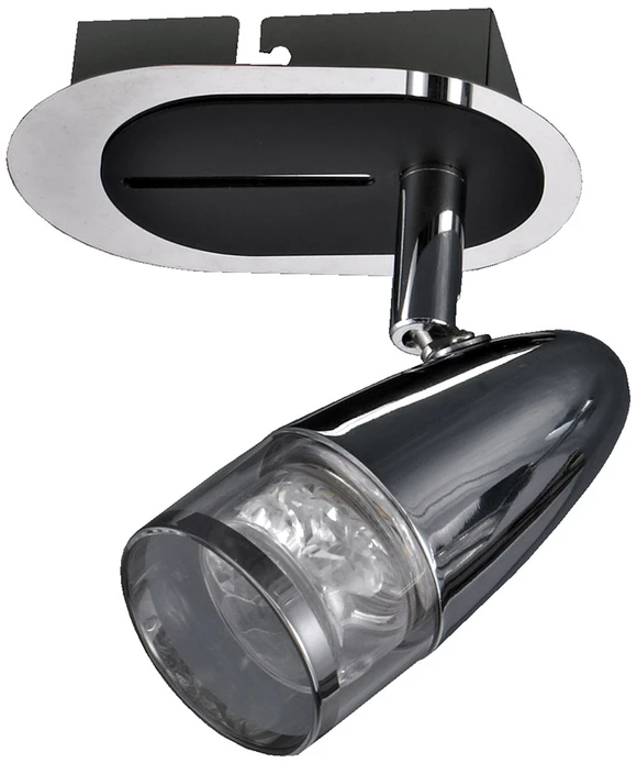 Lubinis šviestuvas Luminaire Center 4,3W LED paviršinis šviestuvas ALBANE, chromo sp./skaidrus, 3000K