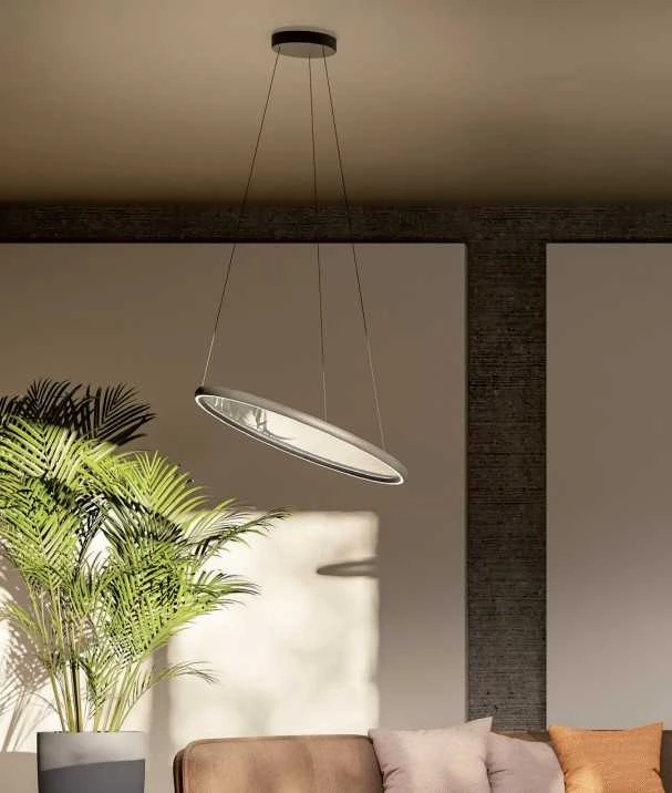 45+45W LED pakabinamas šviestuvas VANCE, smėlio sp., 3000/4000/5000K, dimeriuojamas, 01-3739