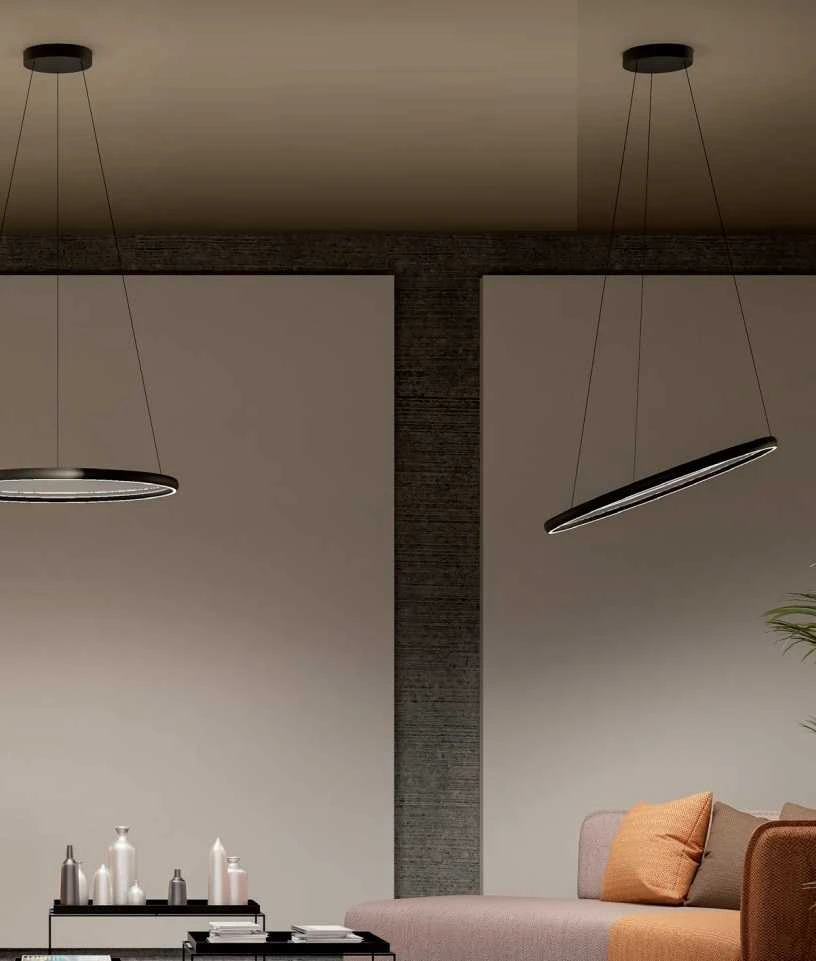 45+45W LED pakabinamas šviestuvas VANCE, juodas, 3000/4000/5000K, dimeriuojamas, 01-3740