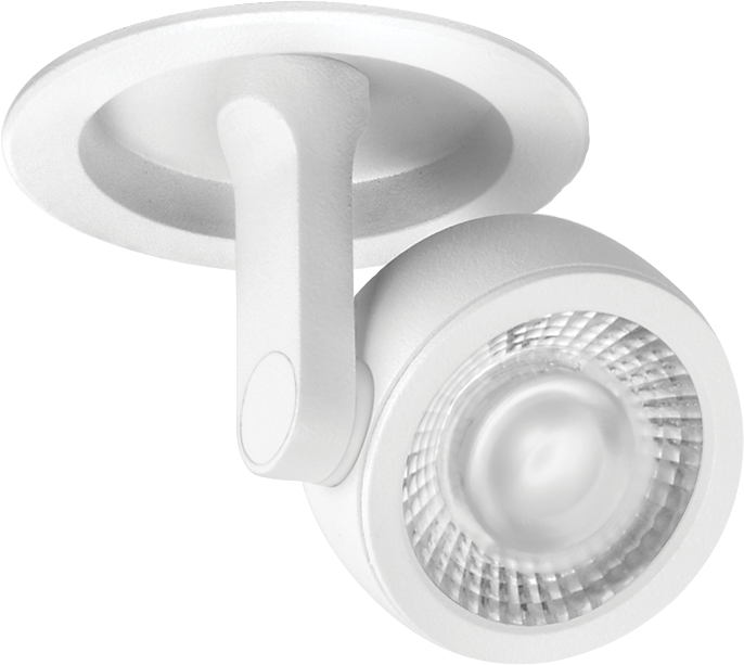 4,5W įleidžiamas šviestuvas SIX XS RECESSED, baltas, 3000K, 34°, su maitinimo šaltiniu