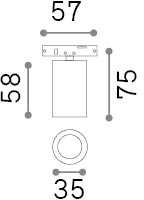 4,5W LED akcentinis šviestuvas į linijinės sistemos bėgelį DEVA, juodas, 3000K, 332789