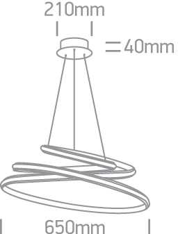 45W LED pakabinamas šviestuvas, baltas, 3000K, 63046A/W